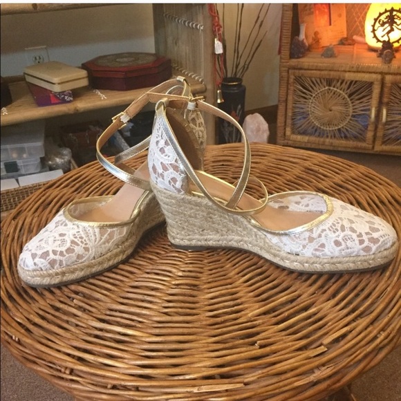 Anthropologie Espadrille Wedge Shoes SZ 7 - Picture 3 of 7